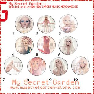 Christina Aguilera - Keeps Getting Better / Lotus Pinback Button Badge Set 1a or 1b( or Hair Ties / 4.4 cm Badge / Magnet / Keychain Set )